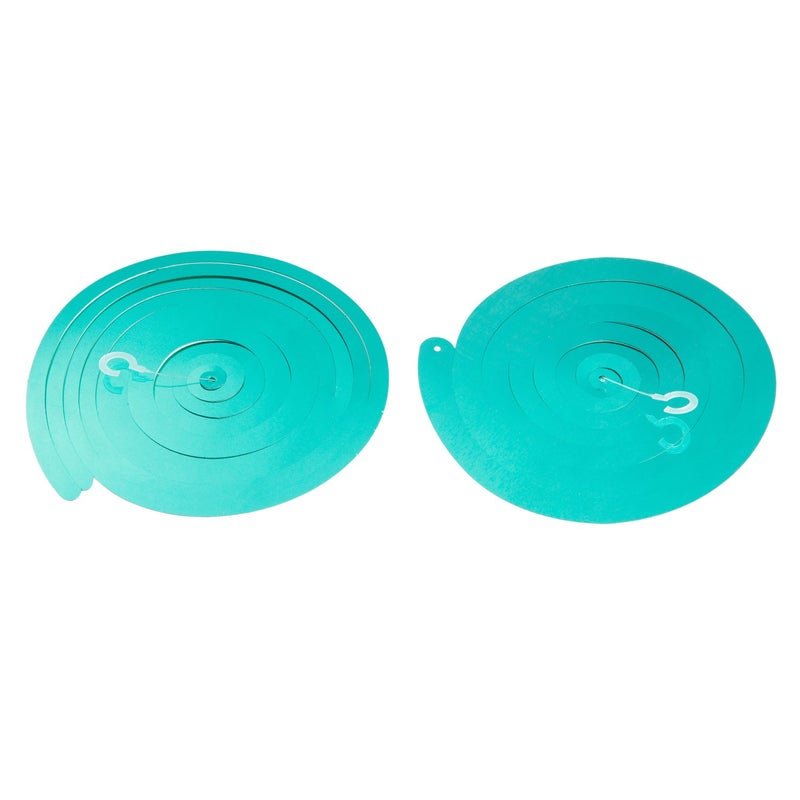 WEVEN Teal Party Hanging Swirl Decorations Plastic Streamer for Ceiling, Pack of 28 - Image 2